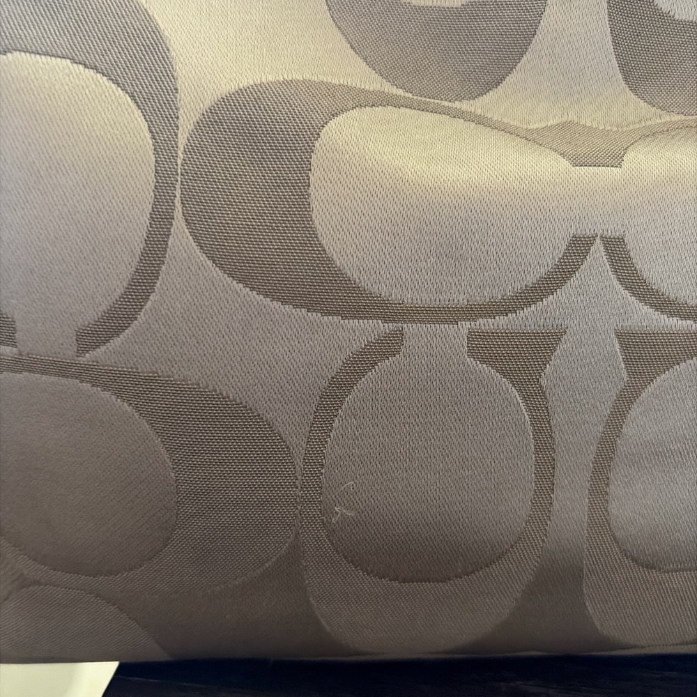 Coach Signature Large Canvas Tote Bag in Beige and Brown leather double handles - Picture 12 of 12
